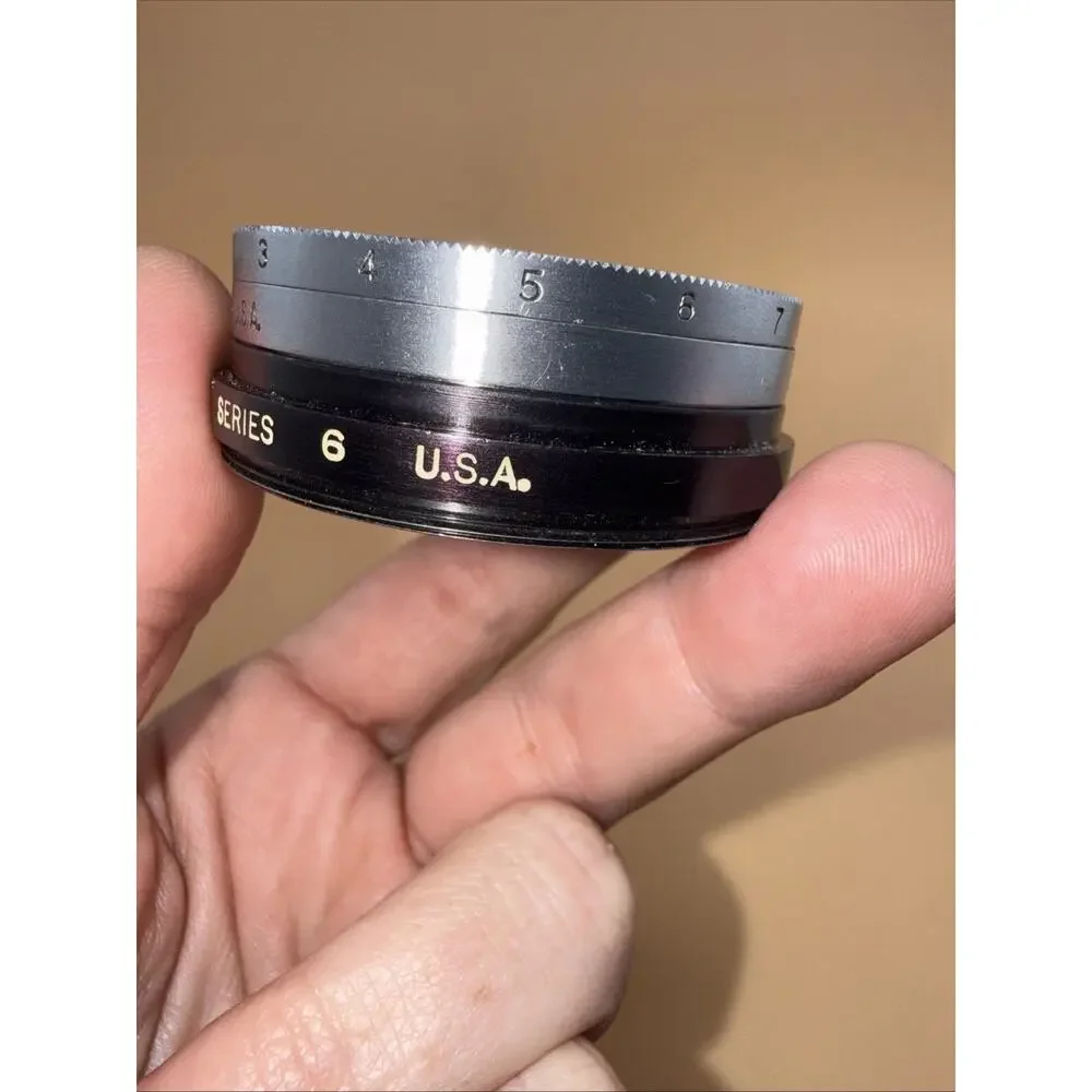 Tiffen Series 6 Polarizing Filter +49mm Adapter Ring (6/604) Vintage USA Made